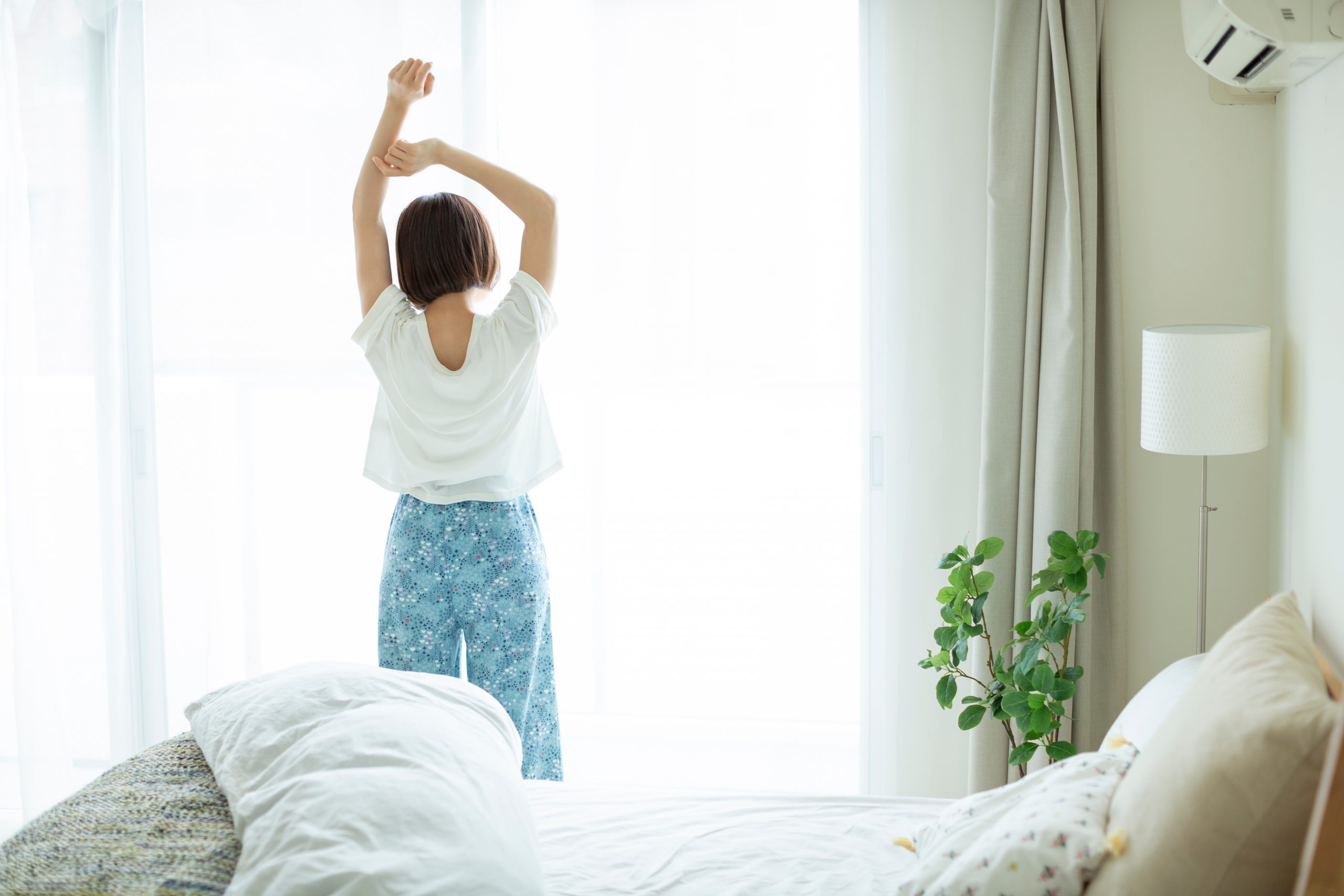 規則正しい生活をする女性
